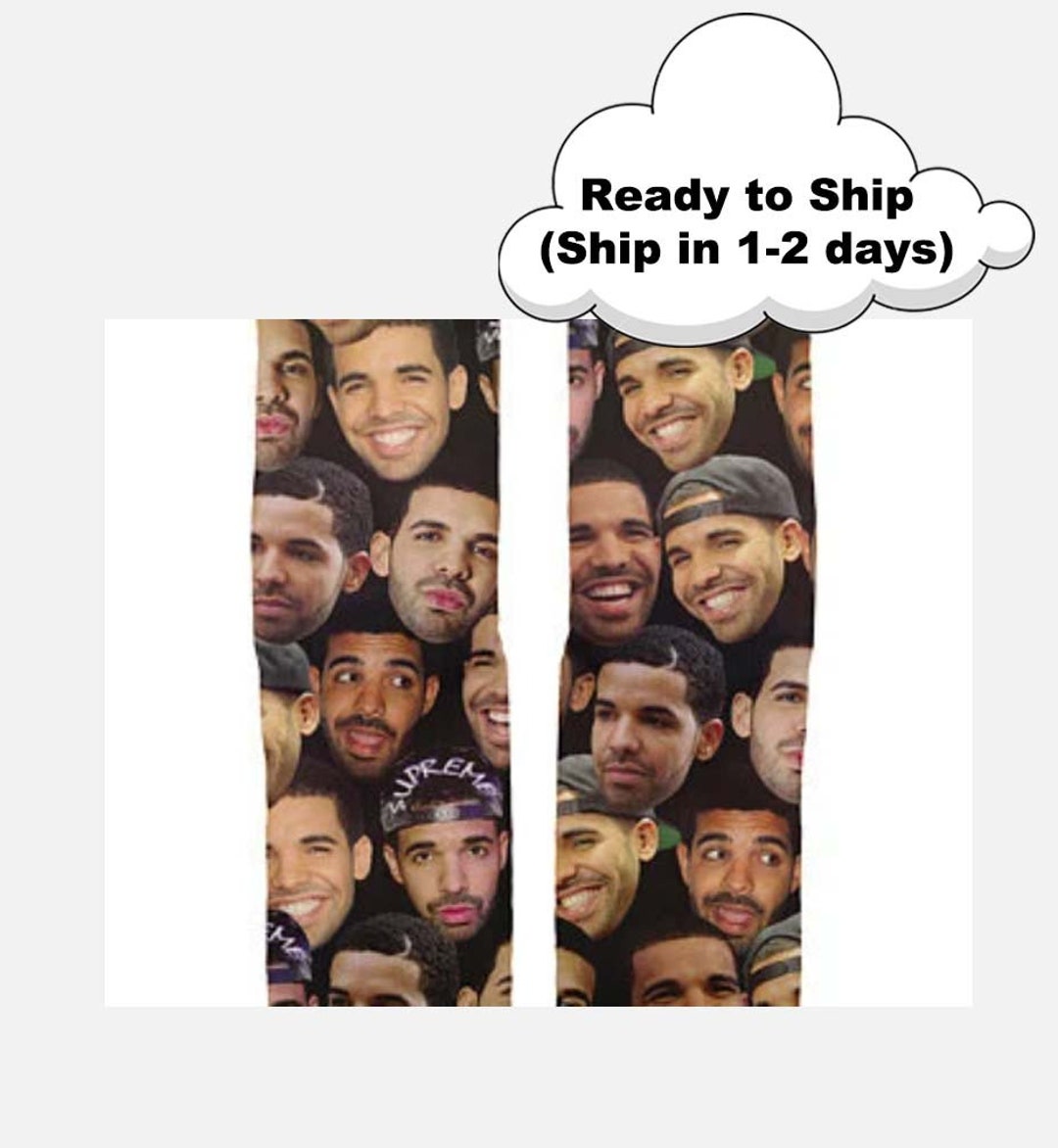 Drake Face Socks, Unique Gift, Drake Fan Gift, Fun Gift, Gift for Drake