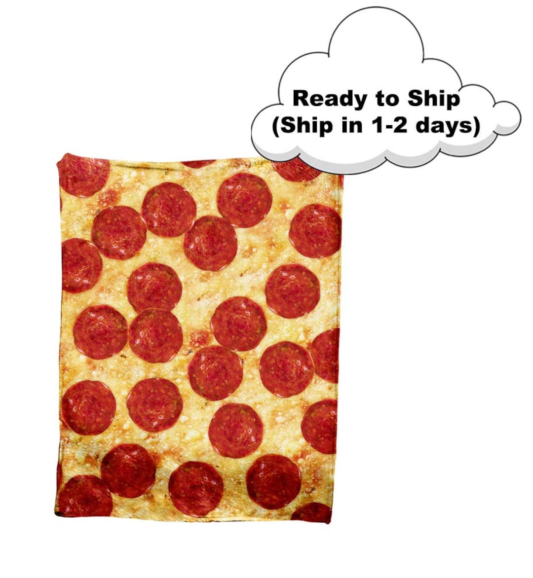 Pizza Gift ,personalized Pizza Blanket, Pepperoni Blanket,custom Pizza