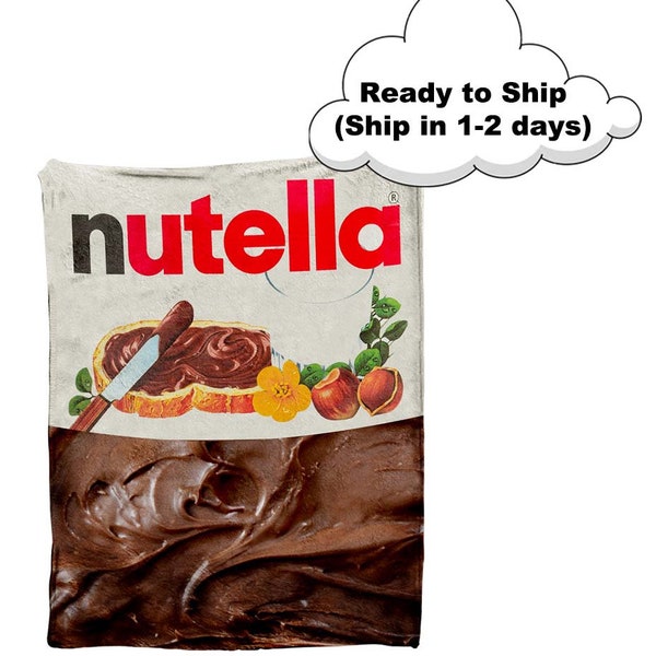 Nutella Blanket, Nutella Lover Gift, Unique Gift , Crazy Gift, Chocolate Lover Gift ,