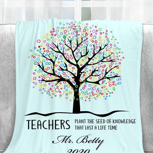 Personalized Teacher Blanket, Personalized Teacher Gift, Teacher Appreciation Gift, Childcare Teacher, Assistant Teacher, Principal Gift