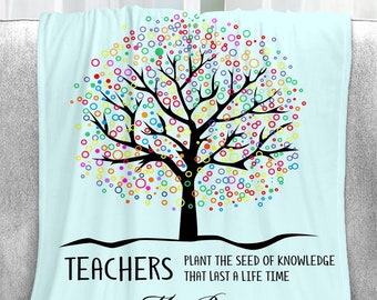 Personalized Teacher Blanket, Personalized Teacher Gift, Teacher Appreciation Gift, Childcare Teacher, Assistant Teacher, Principal Gift