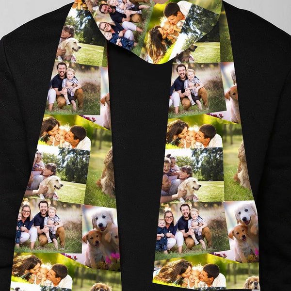 Personalized Picture Collage Scarf , Custom Unisex Scarf , Personalized scarf, Holiday Gift Idea, Christmas Gift Idea, Party Favors