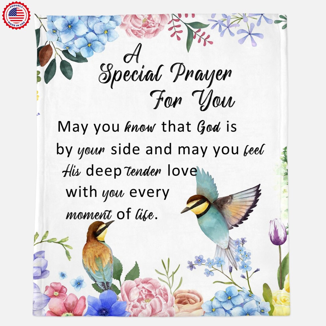 Personalized Healing Message Blanket Prayer Blanketpositive Etsy