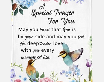 Personalized Healing Message Blanket, Prayer Blanket,Positive Thoughts You Got this Blanket,Healing Message,Get Well Blanket, Dorm Blanket