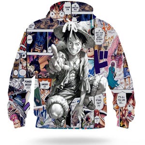 One Piece Characters Anime Hoodie-All Over Print Hoodie- All Over Printed Hoodie, Gifting sweater,  Party Hoodie, Anime Hoodie, Anime lover