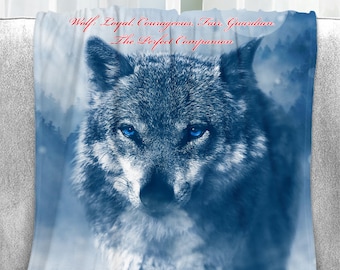 Wolves  Throw Blanket, All Over Print, Wolf Lover  Blanket, Fun Gift, Wolf in the Night,Wolf Lover gift