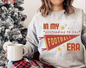 Na minha fingindo gostar da era do futebol, camisa Travis Kelce Swift, camisa Football Chiefs, moletom Taylor e Travis Football