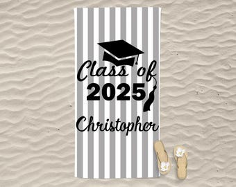 2025 Graduation, College Graduation, High School Graduation Gift,Gift for Him / Her, Graduation Gift,Graduation Beach Towel, 2025 Grad Gift
