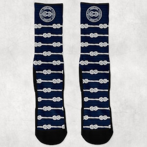 Men Nautical Socks, Nautical  theme Socks Unique Gift, Nautical KnotsFun and Cute Gift,Gag Gift