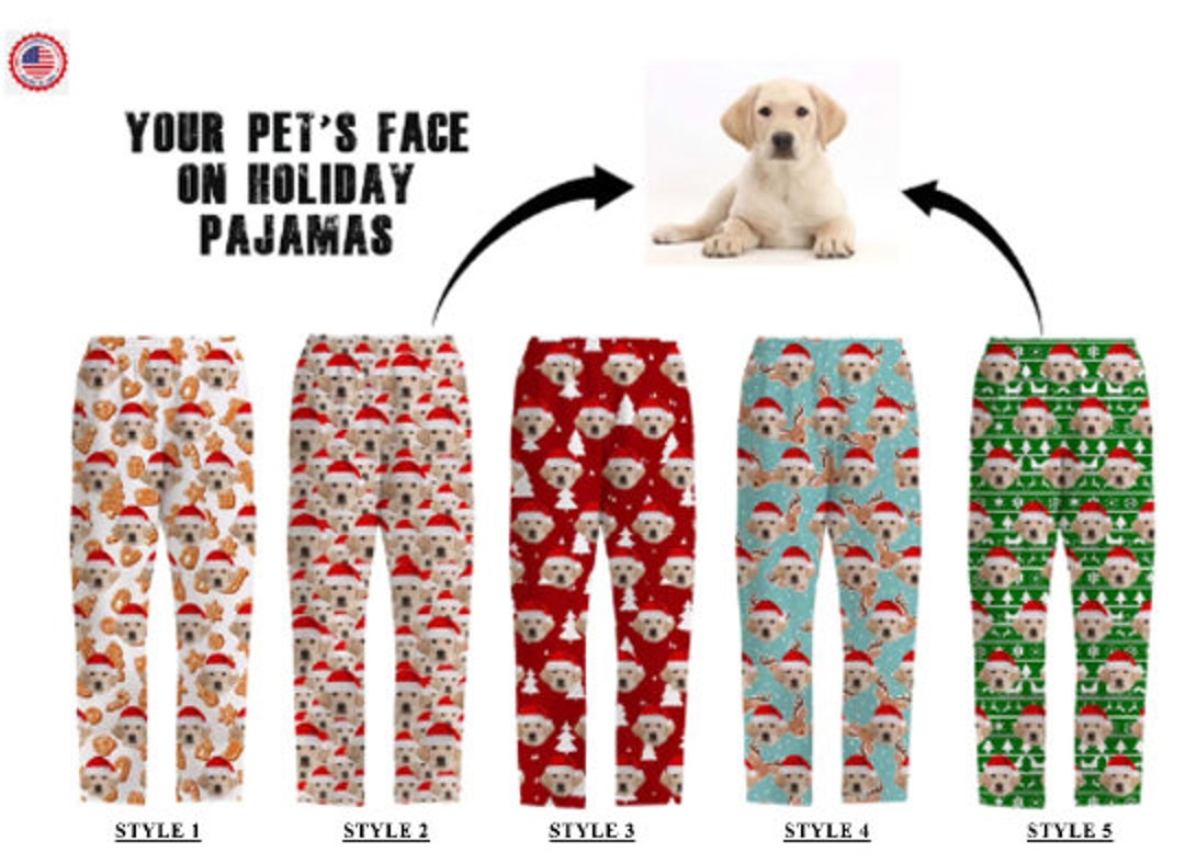 Custom Pajama Pants,custom Face Christmas Pajamas,your Pet on Your