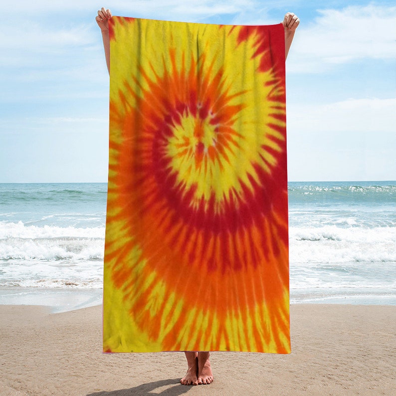 Tie & Dye Beach Towelpastel Tie Dye Bright Tie Dye Gift | Etsy