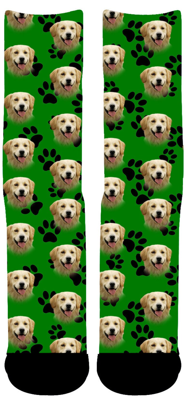 Custom Pet Socks Paw Print Pattern Personalized Dog Gift Etsy