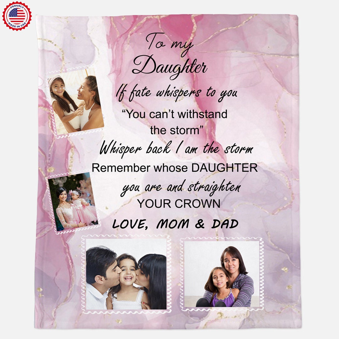 Personalised daughter blanket hotsell