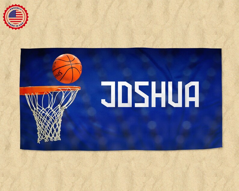 Personalized Basketball Court Beach Towel custom Beach Towel Etsy