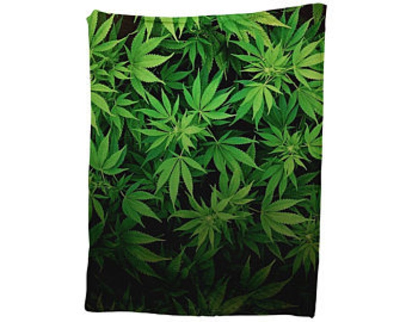 Weed Gift green Weed Blanket Cannabis Leaf Throw Etsy