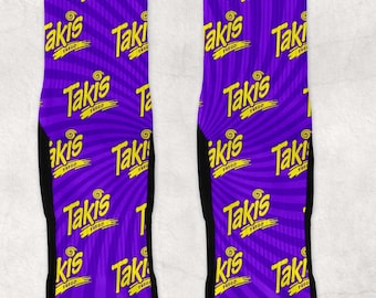 Calcetines Takis, Calcetines Takis Chips, Regalo único para los amantes de Taki, Regalo divertido y lindo, Regalo de gag