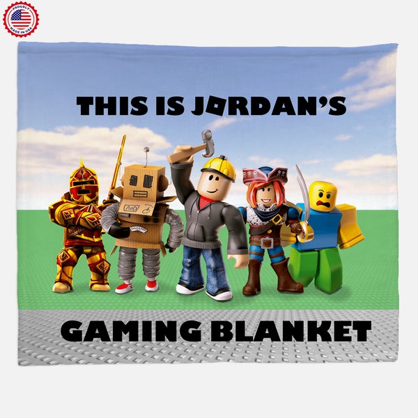 Personalized Gaming Blanket,Your Favorite Gaming Character on Blanket,Custom Name Blanket , Gamer blanket, Gamer Gift,Video Gamer Lover Gift