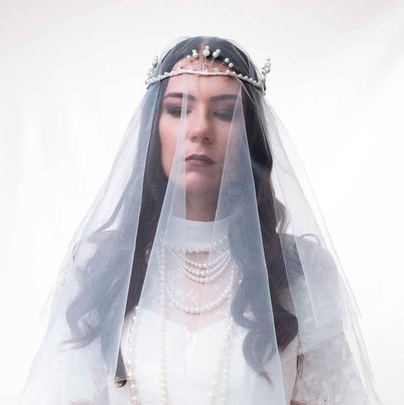 Crystals Pearl Wedding Tiara Winter Queen Crown  Bridal image 1