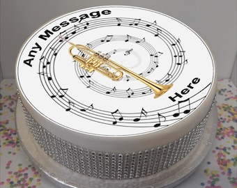 Trumpet Cake Topper Etsy Trumpet Cake Topper Etsy