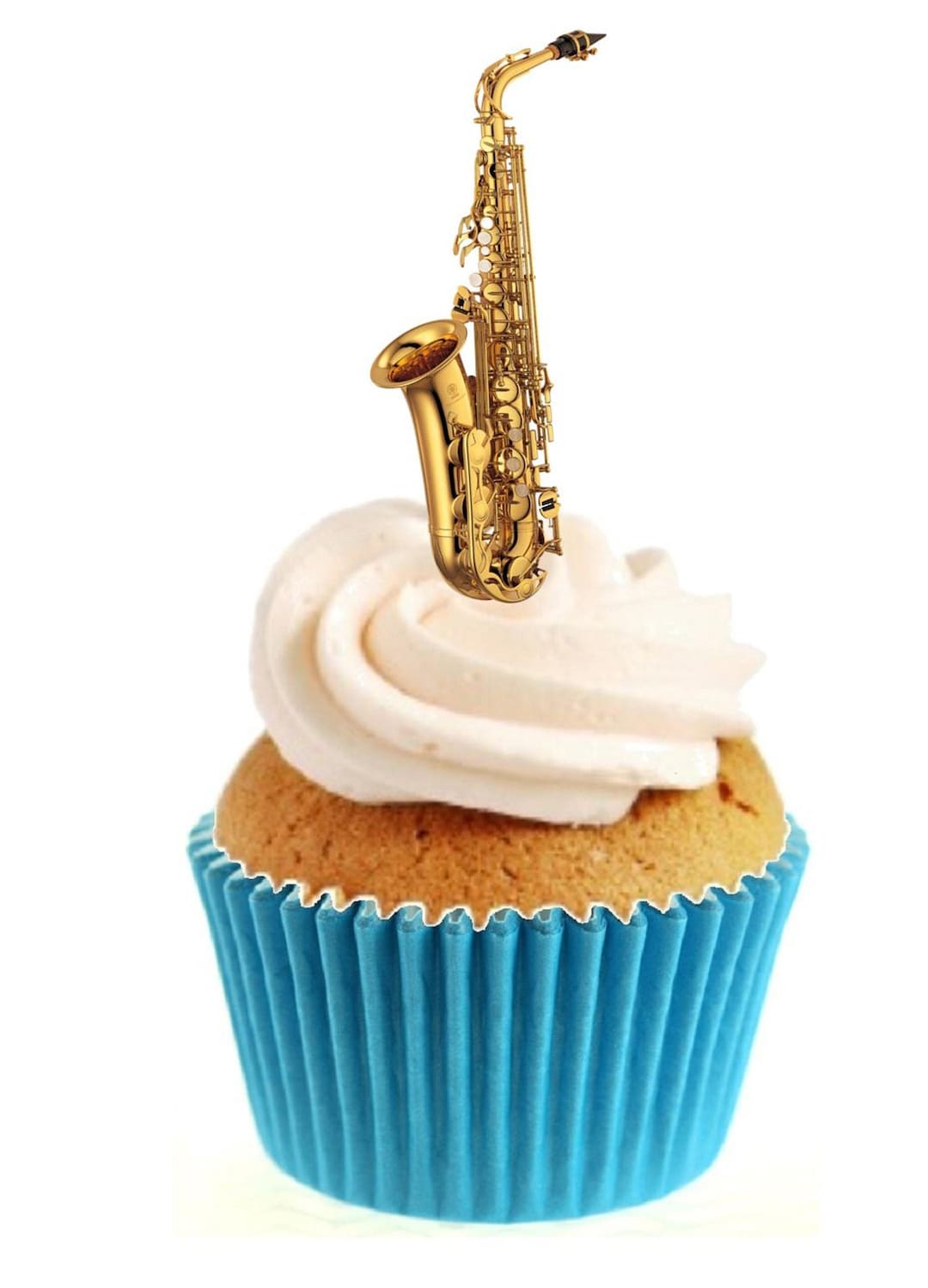 Saxophone Stand up Cake Toppers 12 Pack Etsy