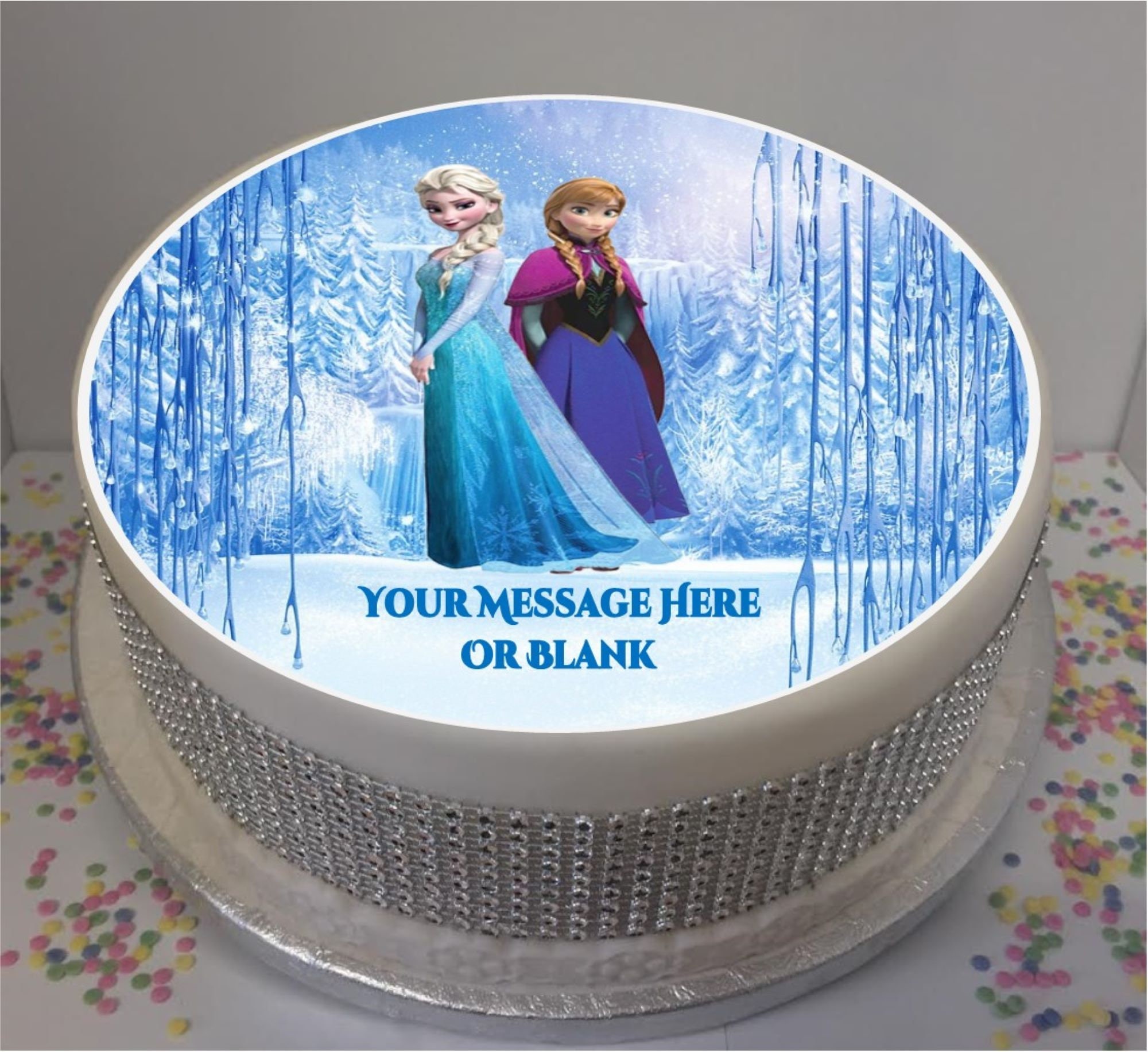 Disney Frozen Elsa Ice Castle Edible Cake Topper Image ABPID04347 - Walmart .com