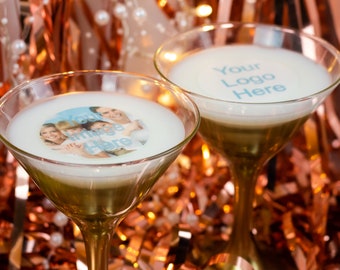 Drinks Toppers ~ Edible Photo ~ IMAGE OR TEXT  2" / 5 cm