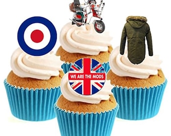 We Are The Mods Collection Stand Up Cake Toppers (12 pack) Item requires cutting out