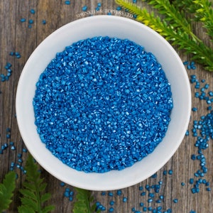 Blue Glimmer Sugar Crystals Cupcake / Cake Decoration Sprinkles