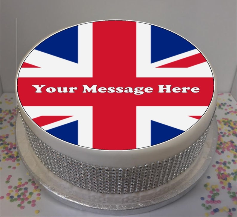 Personalised Union Jack 8 Icing Sheet Cake Topper Etsy