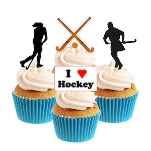 Feldhockey Collection Stand Up Cake Toppers (12er-Packung) Artikel erfordert das Ausschneiden