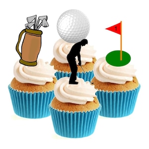 Golf Collection Stand Up Cake Toppers (12 pack) Item requires cutting out