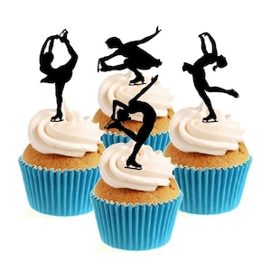 Eislaufen Silhouette Collection Stand Up Cake Toppers (12er Pack) Artikel erfordert das Ausschneiden