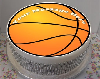 Personalised Basketball 8" Icing Sheet Cake Topper