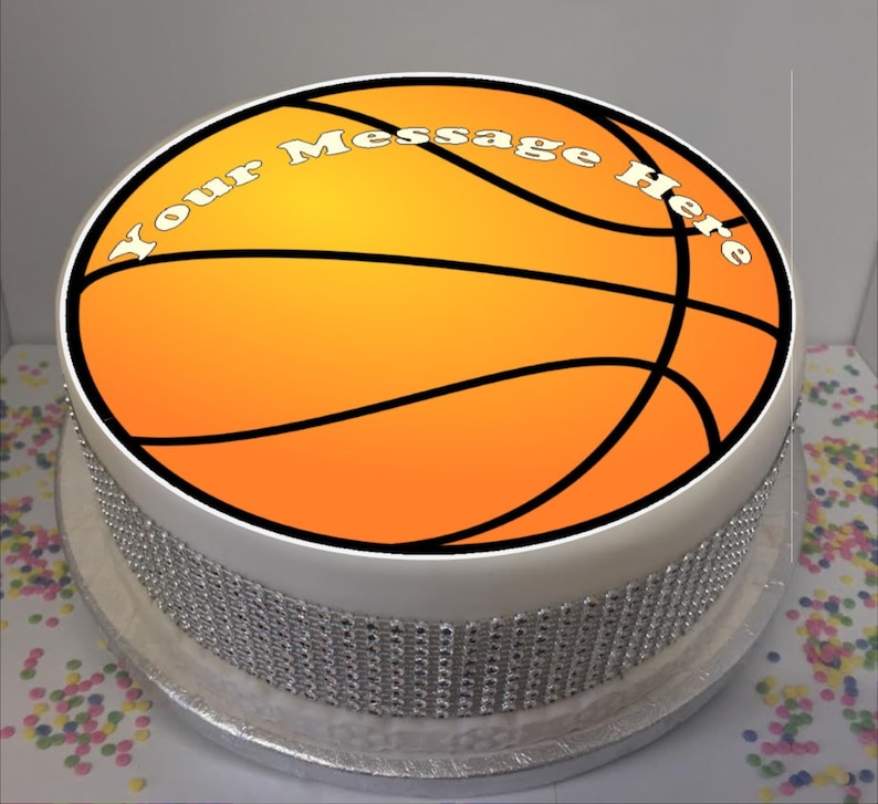 Personalised Basketball 8 Icing Sheet Cake Topper Etsy