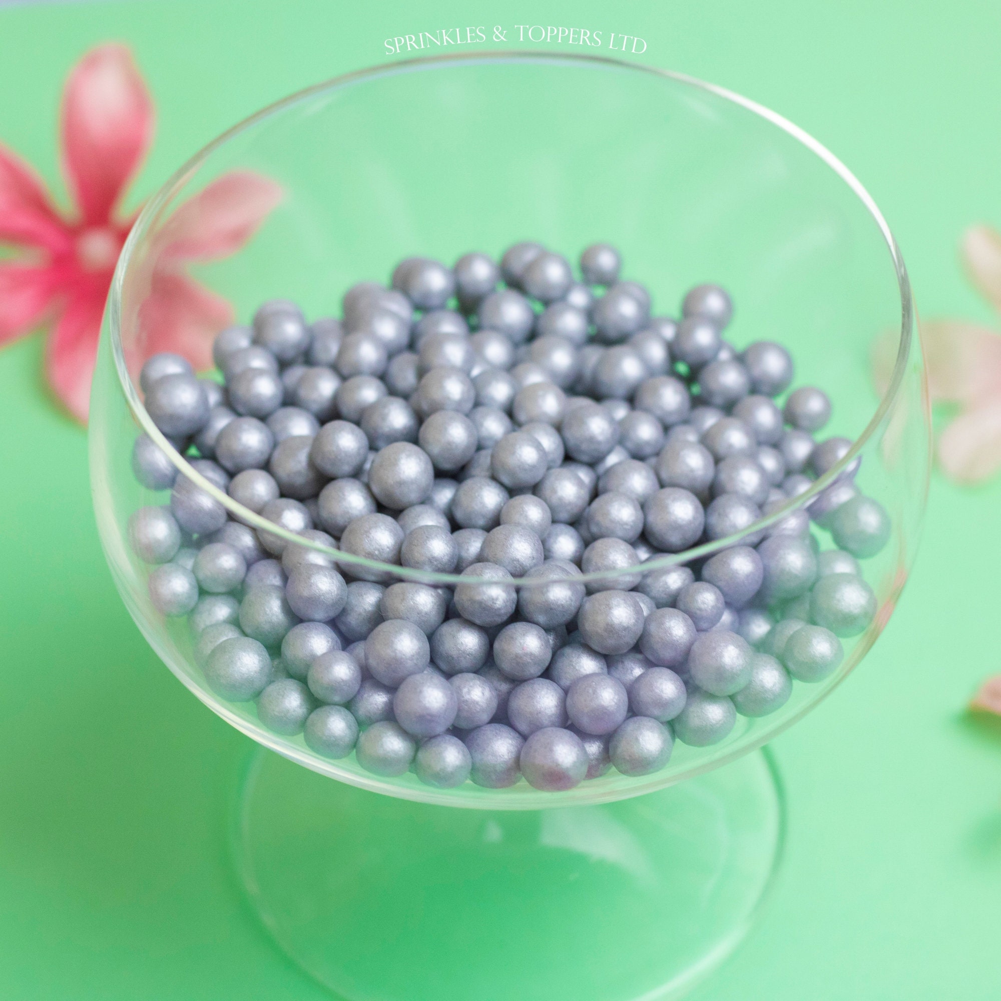 7mm Silver Edible Pearls Non Pareils Dragees Sugar Balls Cake Decor 25g
