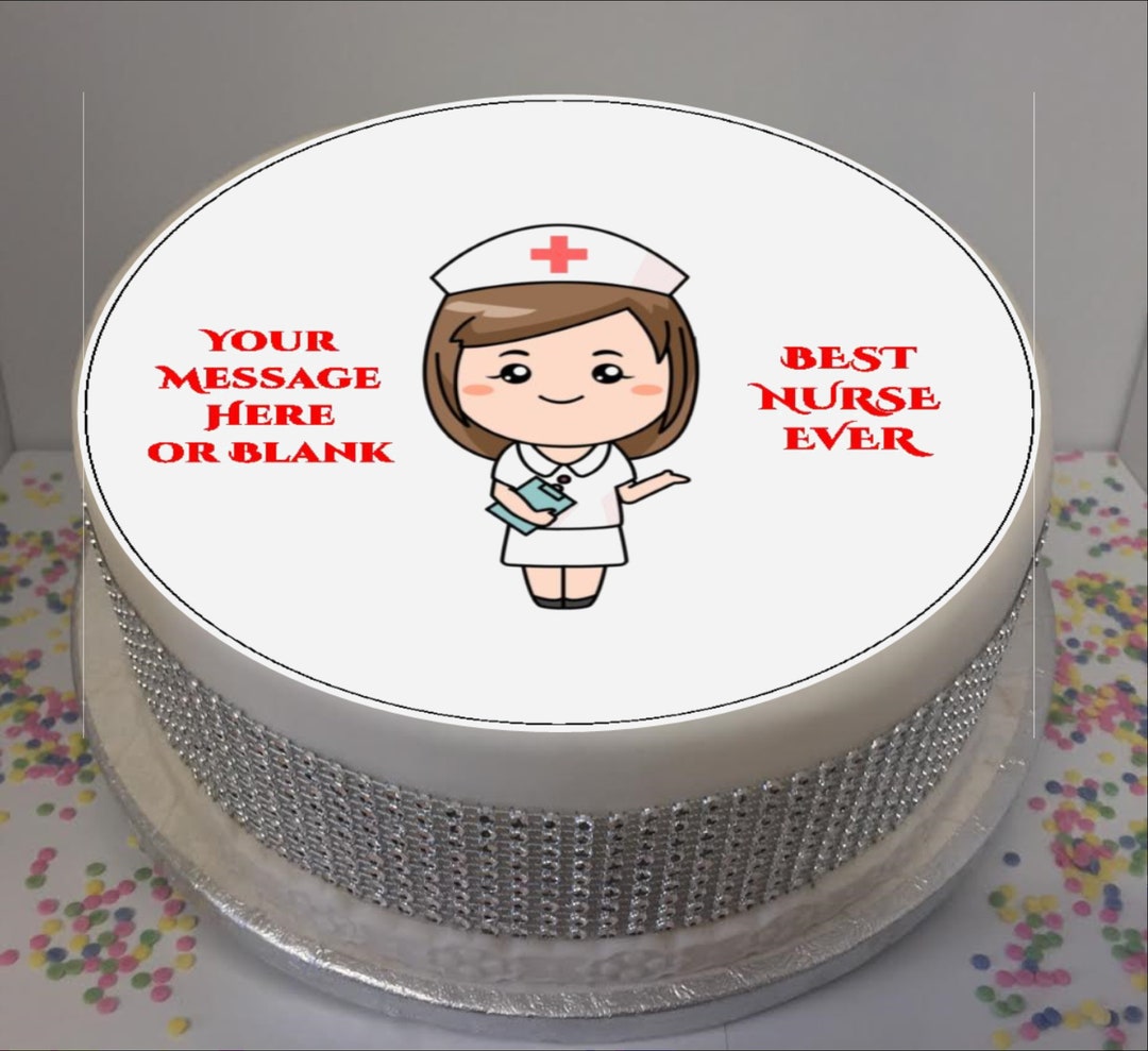 Personalised Best Nurse Scene 8 Icing Sheet Cake Topper - Etsy Denmark