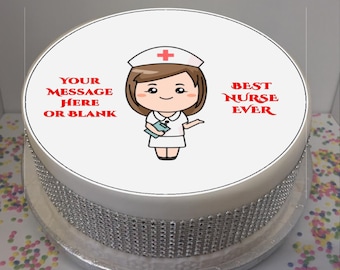 Personalised Best Nurse Scene 8 Icing Sheet Cake Topper - Etsy ...