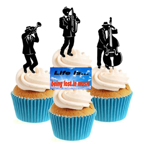 Jazz / Soul Collection Stand Up Cake Toppers (12 pack)