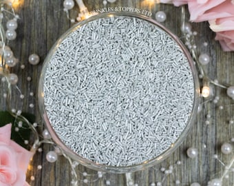 Silver Glimmer Strands Cupcake / Cake Decorations Sprinkles