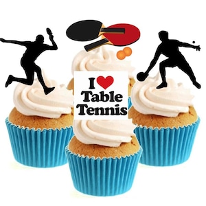 Birthday Cake Topper Tennis Player Ping Pong Personalised Etsy