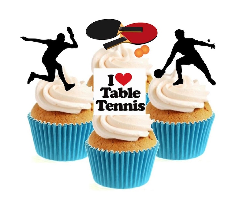 Table Tennis / Ping Pong Collection Stand up Cake Toppers 12 Etsy