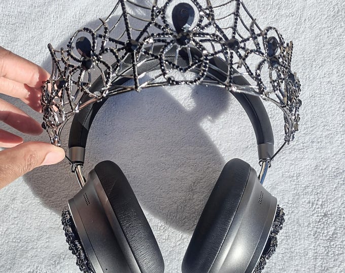 Black Spider Crown Headphones