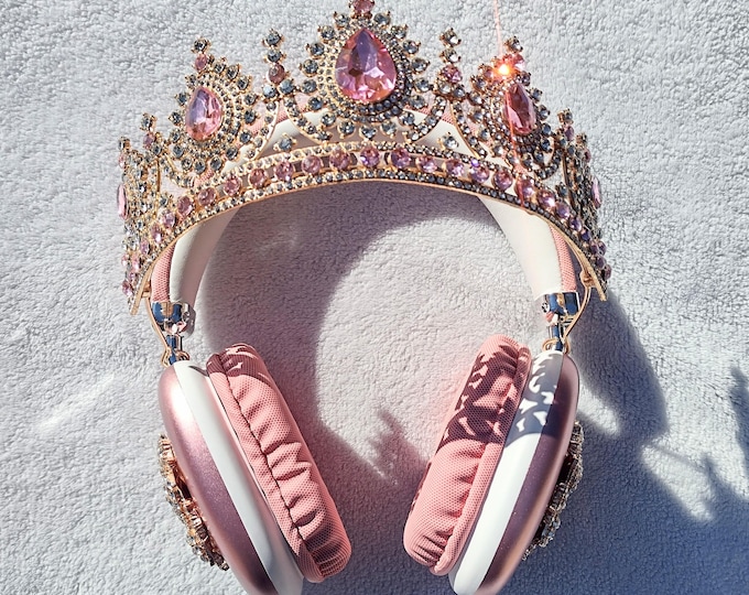 Pink Crown Headphones