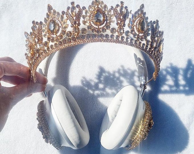 Champagne Crown Headphones