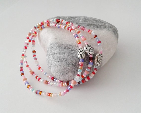 Boho Surfer Bracelet - Pink – Made by Nami UK