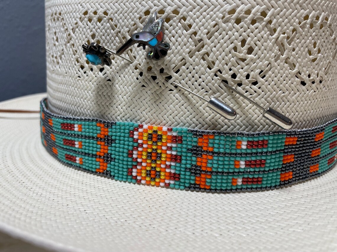 Hat band custom hat band seed bead hat band Western hat Etsy
