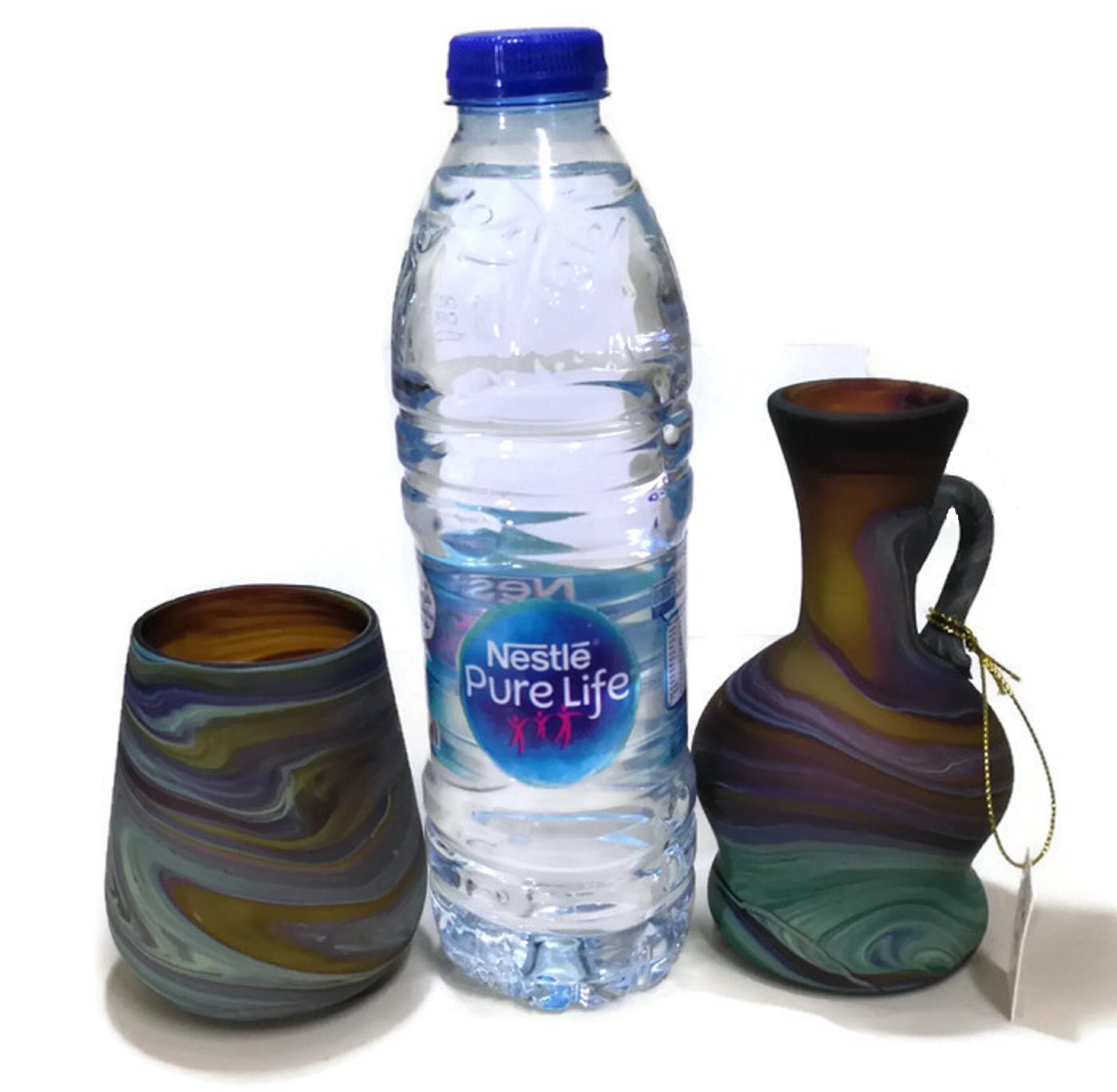 New Phoenician Hebron Blowing Glass Mini VASE & CUP Holy Land Etsy UK