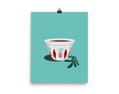 Ethiopian Coffee Cup, Sini, Ethiopian Coffee Mug, Ethiopian Art Poster