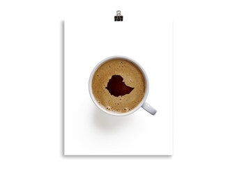 Ethiopian Coffee Map Poster – Habesha Coffee Art Print
