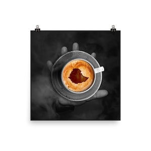 Kaffee abstrakte Kunst, Bunna, Kaffeekunst, äthiopischer Kaffee, äthiopisches Kartenplakat